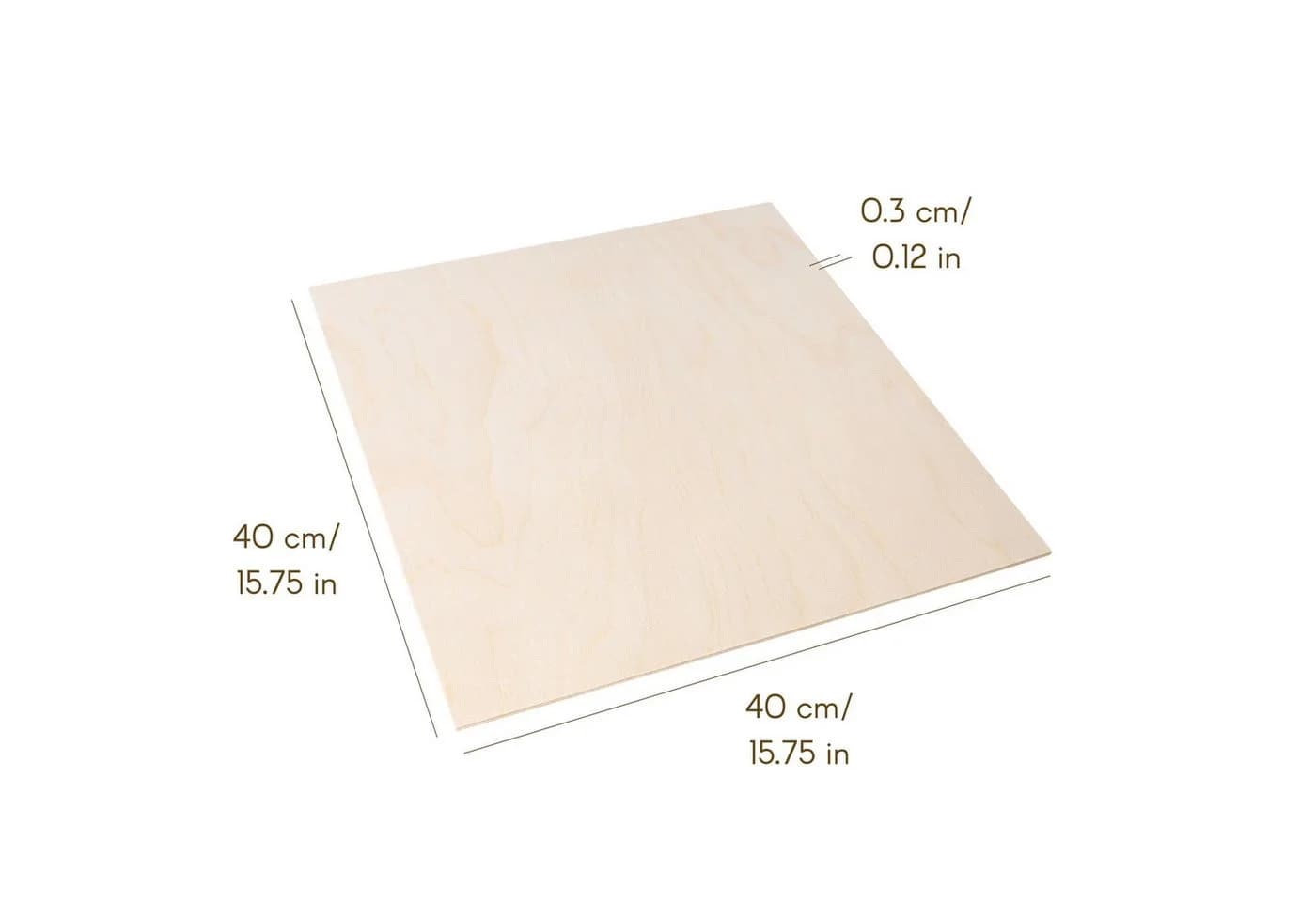 Creative Deco Bastelnaturmaterial Quadratische 3mm Sperrholzplatte 40x40 cm, 20-tlg - Bild 3