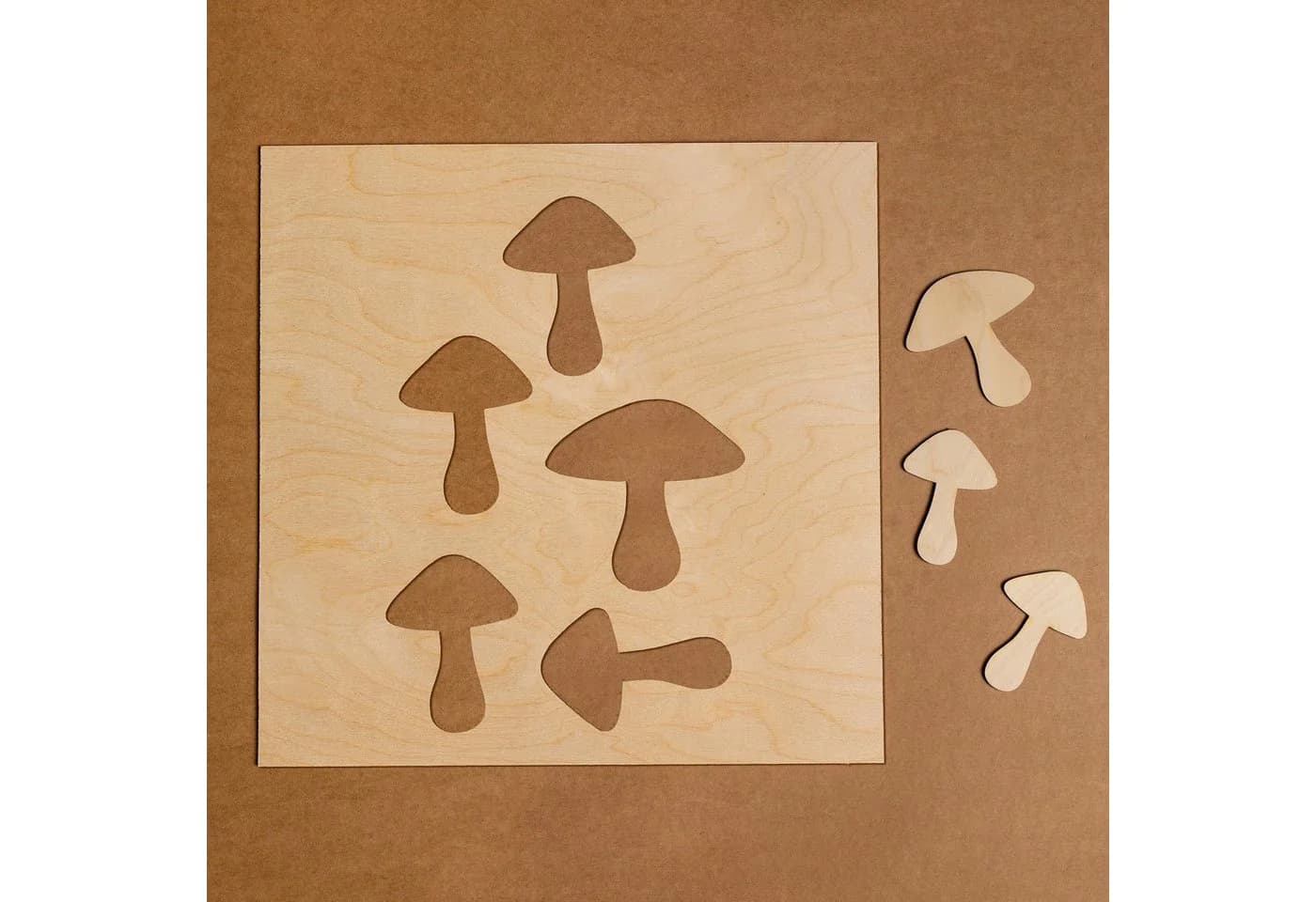 Creative Deco Bastelnaturmaterial Quadratische 3mm Sperrholzplatte 40x40 cm, 20-tlg - Bild 4