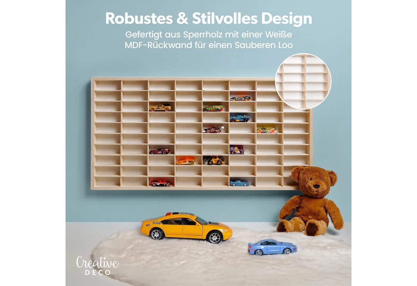 Creative Deco Schubladenbox Setzkasten Holz Sammlervitrine Beige - Bild 5