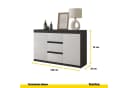 Furnica Kommode Sideboard 3 Schubladen 2 Türen Anthrazit Grau Bild 1