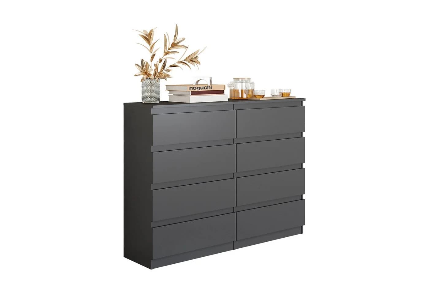 Furnica Kommode Sideboard 8 Schubladen Anthrazit Grau - Bild 4