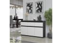 Furnica Sideboard NOAH 3 Schubladen 3 Türen Anthrazit/Weiß Matt Bild 2