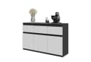 Furnica Sideboard NOAH 3 Schubladen 3 Türen Anthrazit/Weiß Matt Bild 3