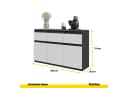 Furnica Sideboard NOAH 3 Schubladen 3 Türen Anthrazit/Weiß Matt Bild 4
