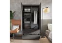 Furnica Kleiderschrank 2 Türen 2 Schubladen Weiß Modern Bild 1