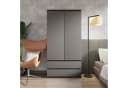 Furnica Kleiderschrank 2 Türen 2 Schubladen Weiß Modern Bild 2