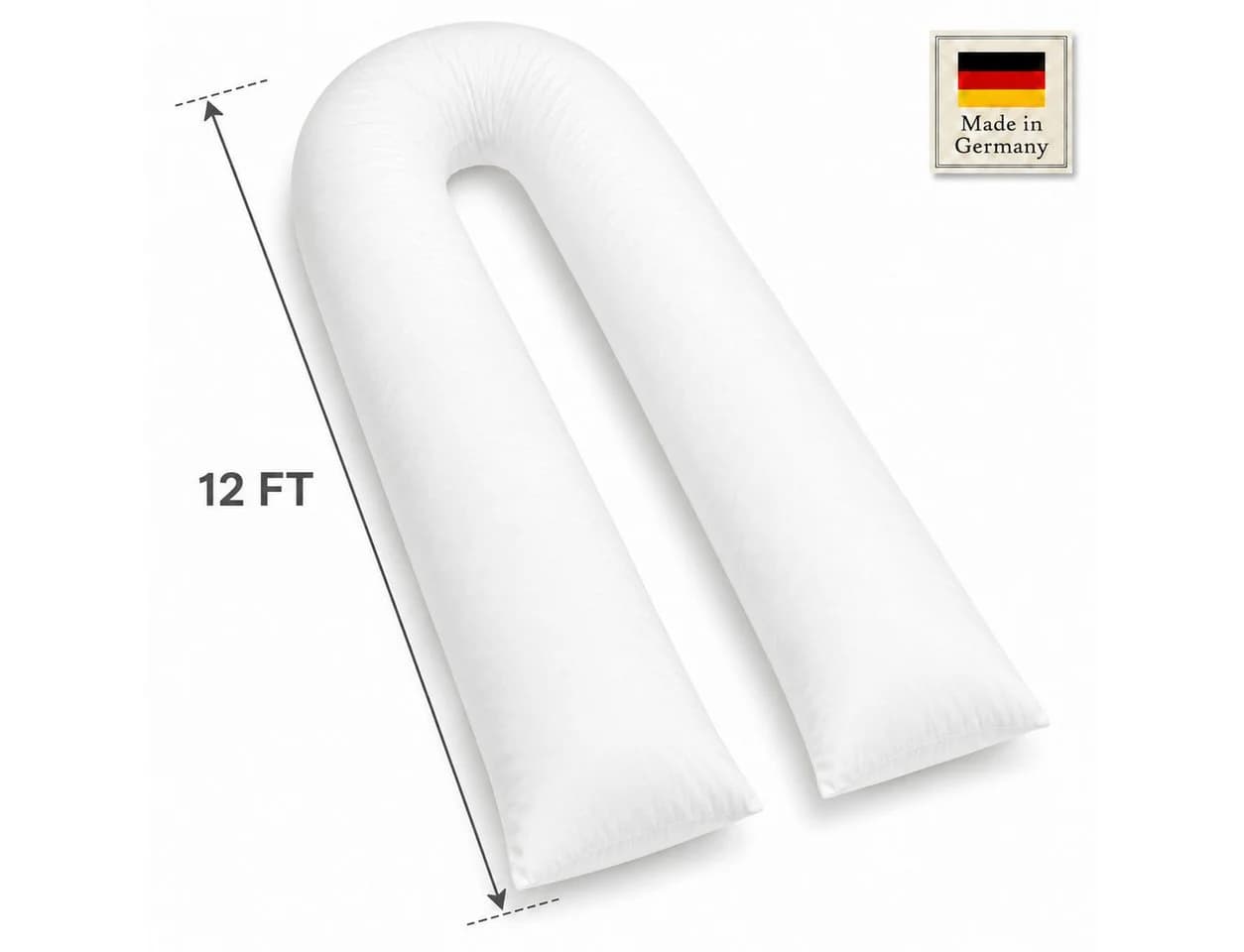 NEXGEN Luxus U-förmiges Schwangerschaftskissen 12 ft Braune Baumwolle