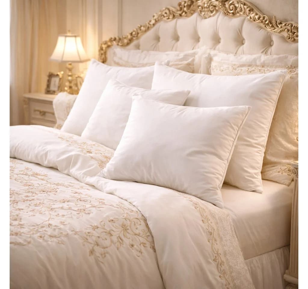 NEXGEN Luxus Kopfkissen 2er Set Baumwolle Polyester-Hohlfaser Weiß - Bild 4