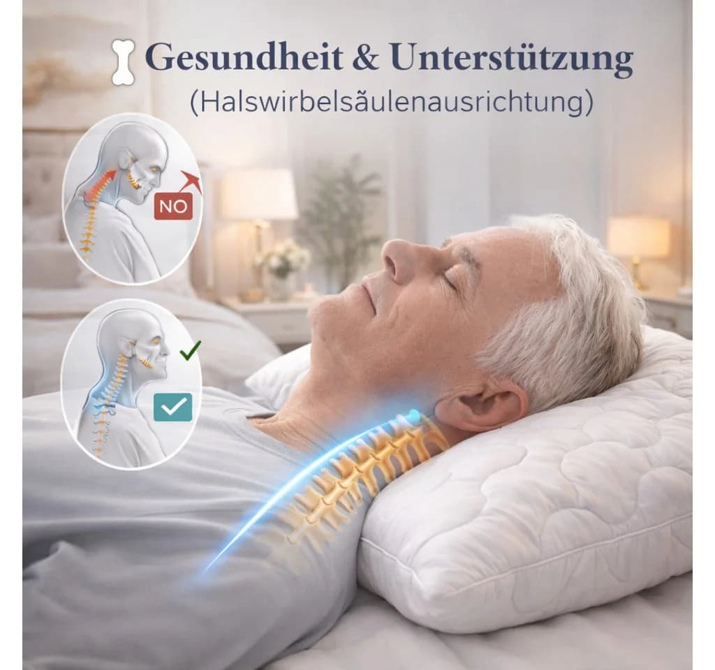 NEXGEN Luxus Kopfkissen Visco-Schaumstoffflocken Formstabil - Bild 5