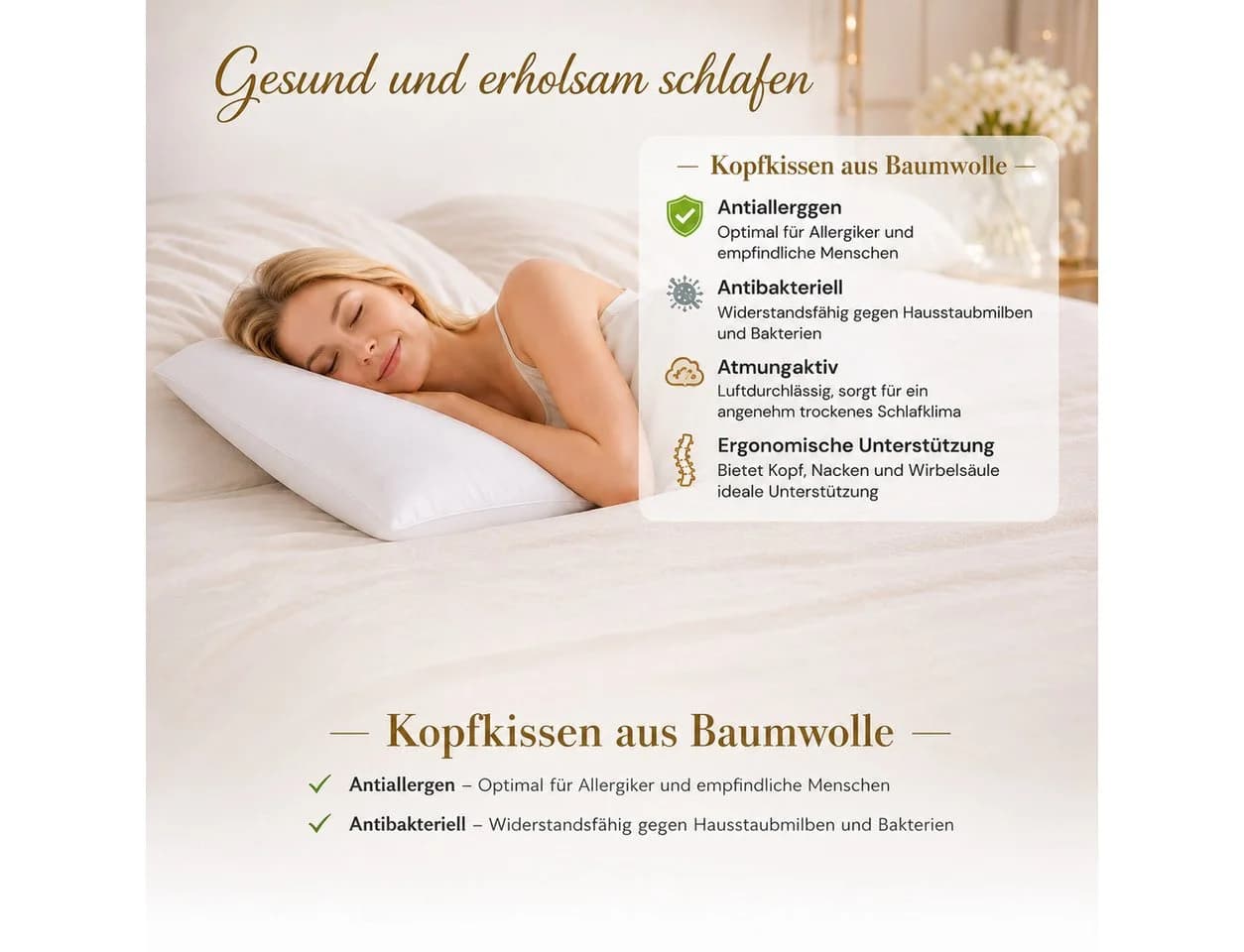 NEXGEN Luxus Microfaserkissen Premium Hotelqualität Made in Germany - Bild 5