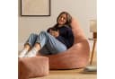Icon Dalton Sitzsack Sessel mit Rückenlehne Cord Rosa inkl. Hocker XXL Bild 1