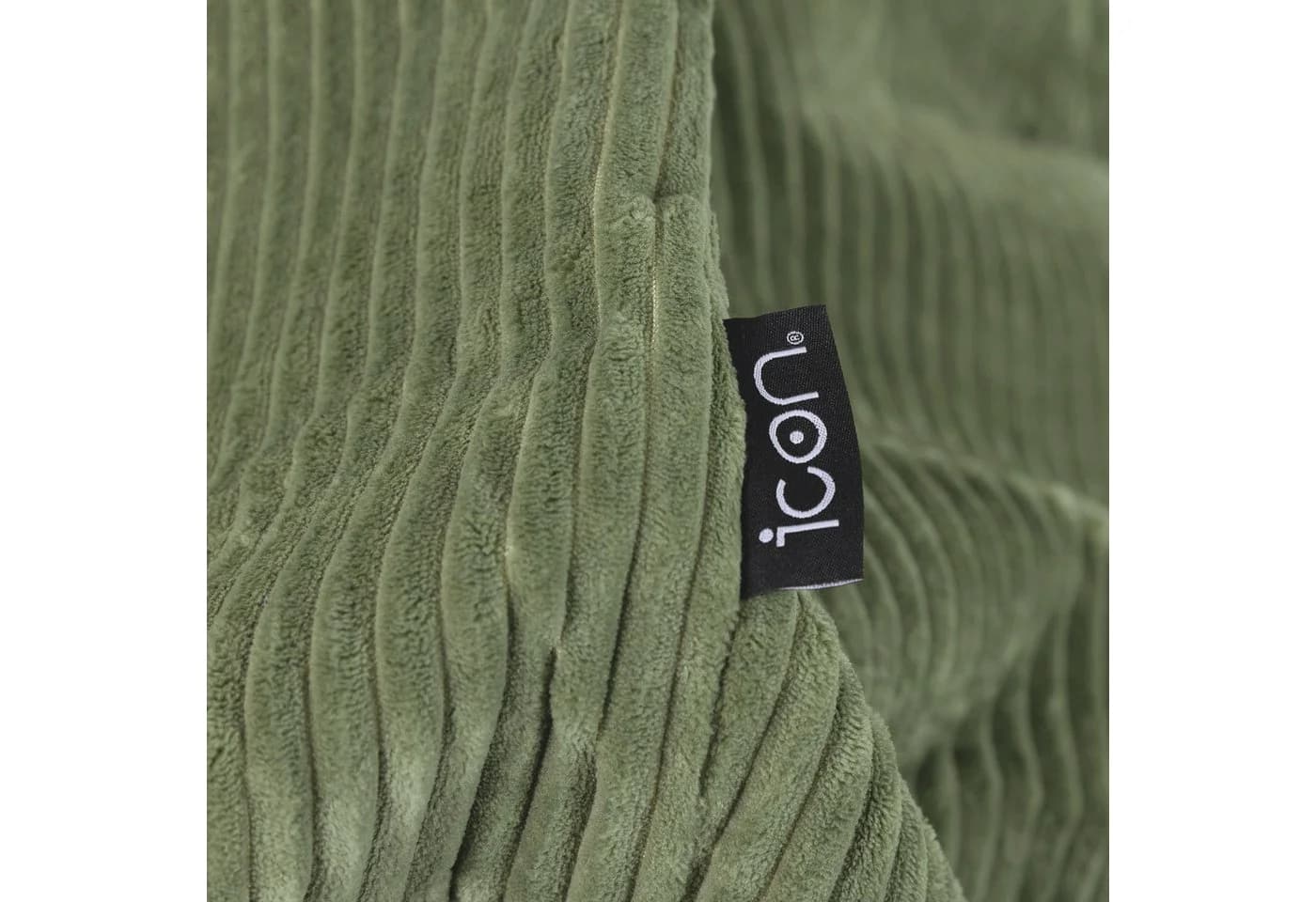 Icon Kingston Sitzsack Cord mit Hocker Grün Made in Germany - Bild 5