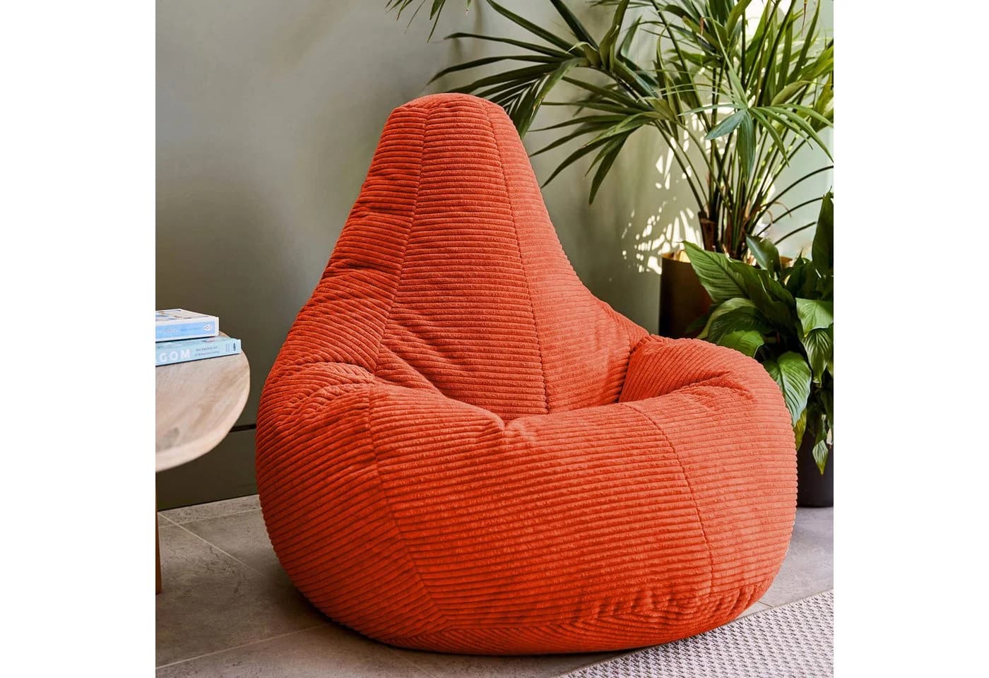 Icon Dalton Sitzsack Sessel mit Rückenlehne Cord Orange - Bild 3