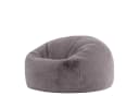 icon Sitzsack Kingston Kunstfell Grau Flauschig Bild 2