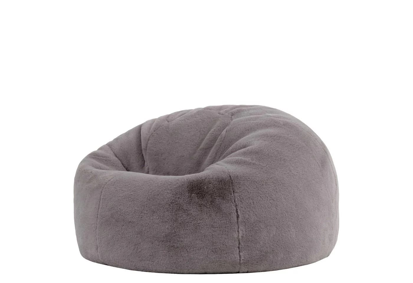 icon Sitzsack Kingston Kunstfell Grau Flauschig - Bild 2