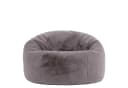 icon Sitzsack Kingston Kunstfell Grau Flauschig Bild 4