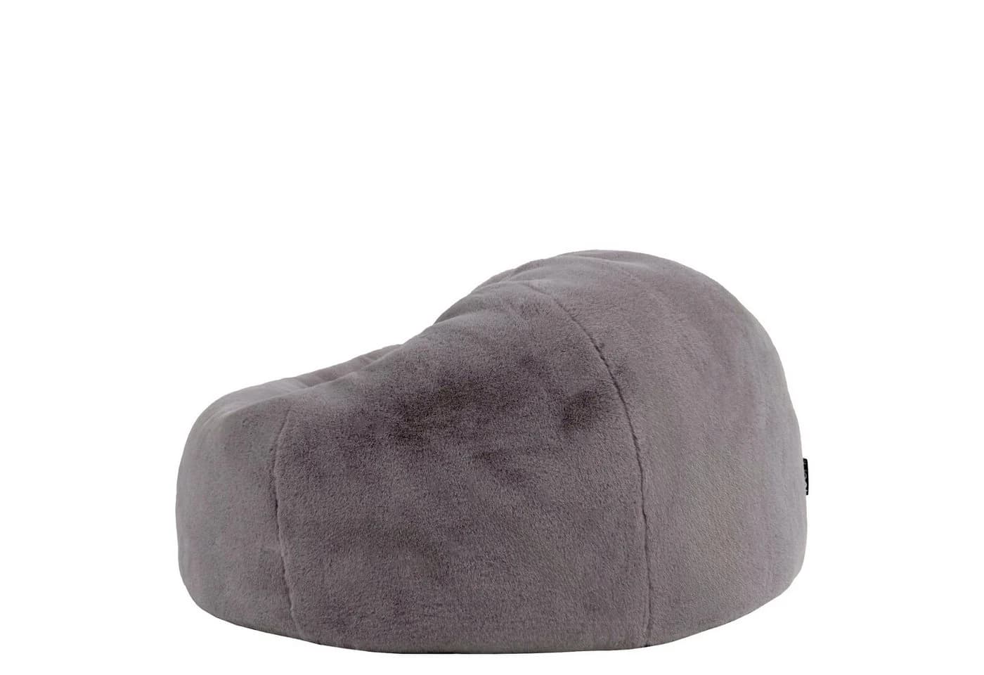 icon Sitzsack Kingston Kunstfell Grau Flauschig - Bild 5