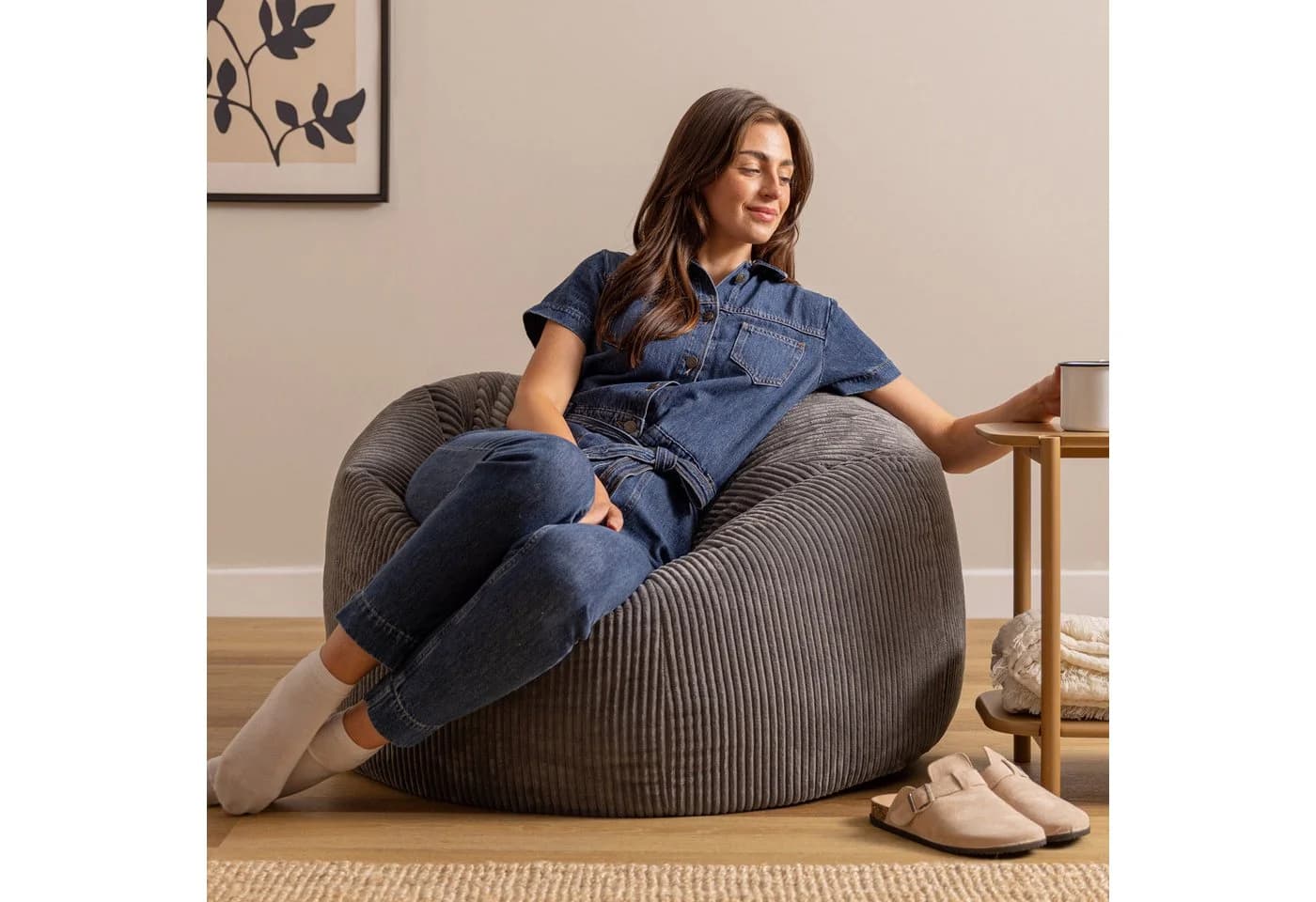 ICON Sitzsack Erwachsene XXL aus Cord Kingston, XXL, Made in Germany, für Erwachsene & Kinder, für Wohnzimmer