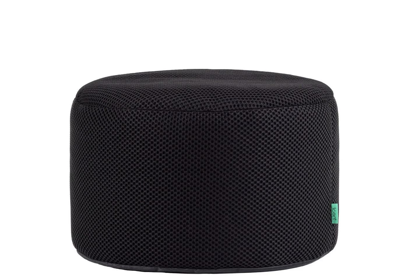 Icon Pouf XL Mesh Schwarz Gaming Fußhocker mit Füllung - Bild 2
