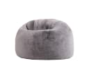 ICON Sitzsack Flauschig Kunstfell Grau mit Füllung Made in Germany Bild 2