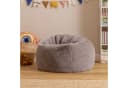ICON Sitzsack Flauschig Kunstfell Grau mit Füllung Made in Germany Bild 3