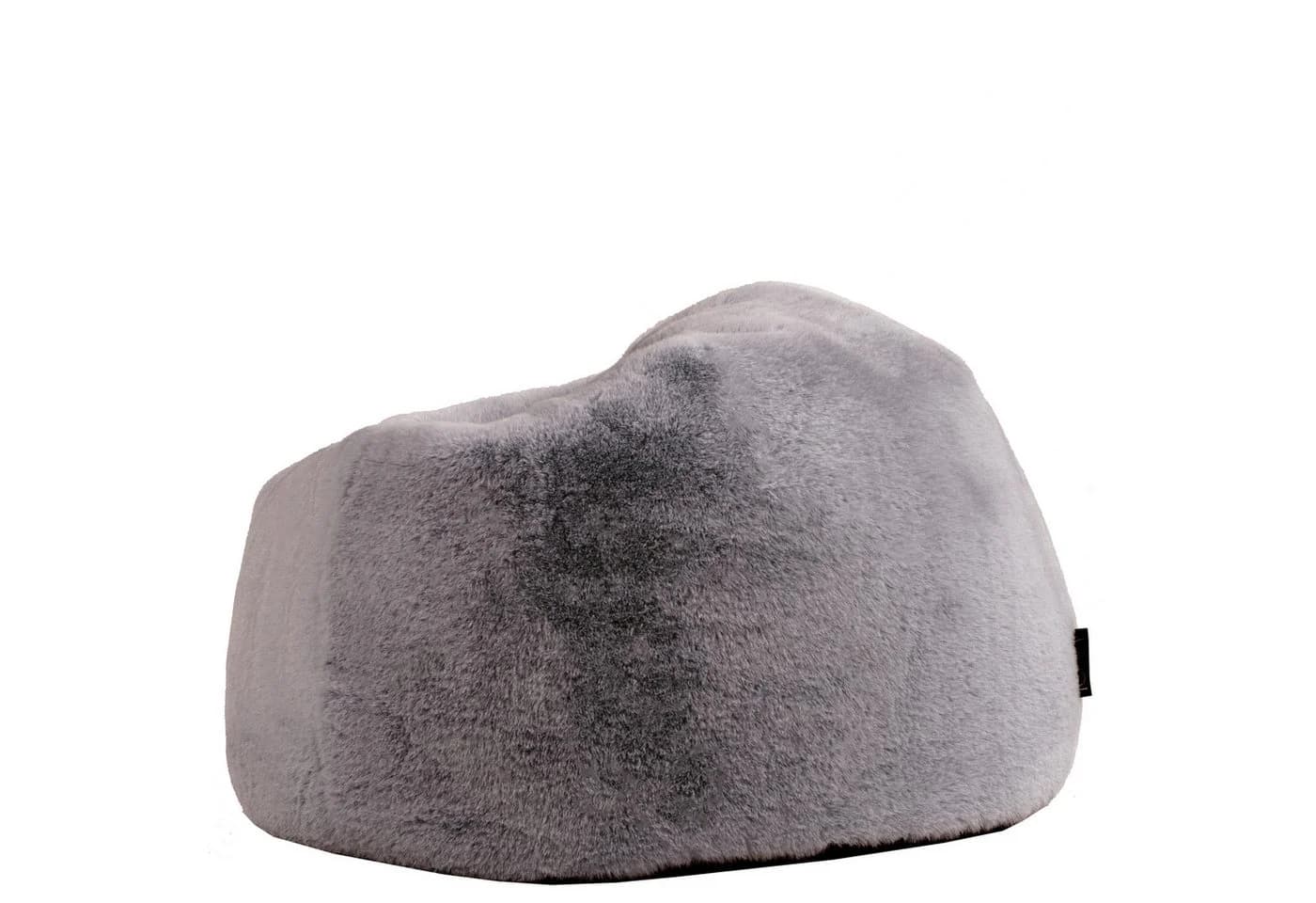 ICON Sitzsack Flauschig Kunstfell Grau mit Füllung Made in Germany - Bild 5