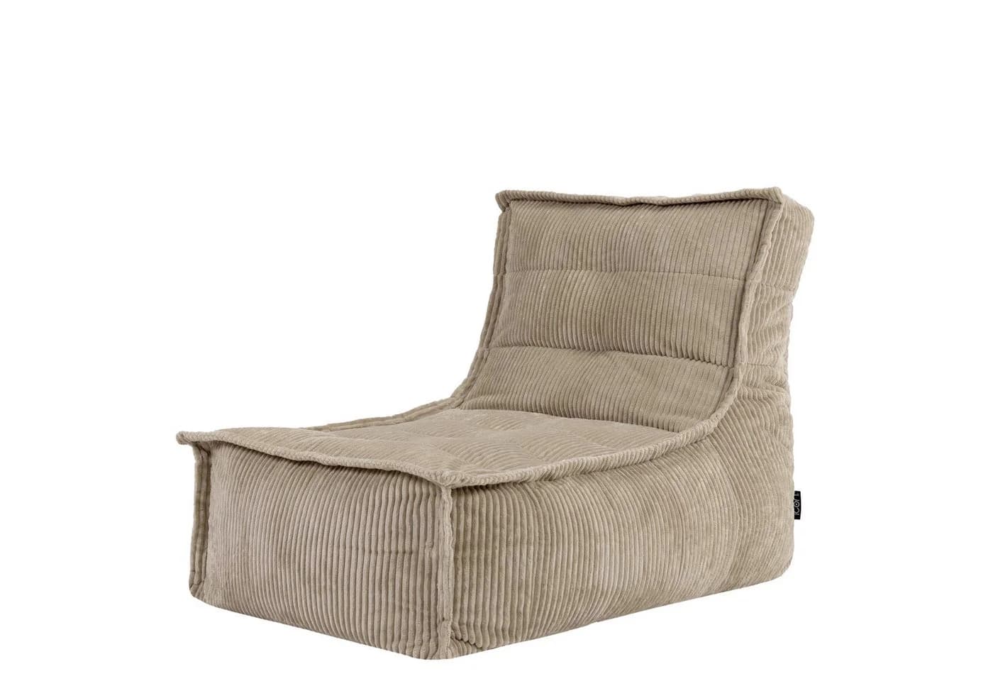 icon Sitzsack Liege Cord Beige „Dolce“ Made in Germany - Bild 2
