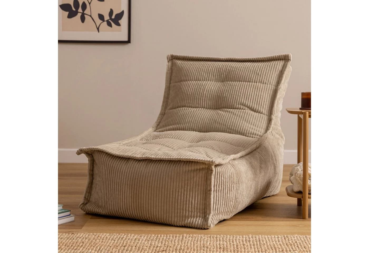 icon Sitzsack Liege Cord Beige „Dolce“ Made in Germany - Bild 3