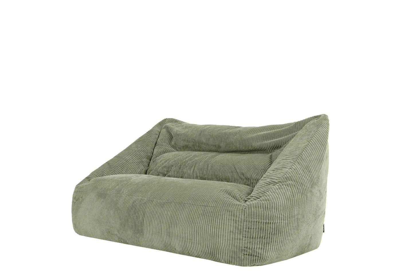 Icon Cecilia Sitzsack Cord Sofa 2-Sitzer Salbeigrün mit Füllung - Bild 2