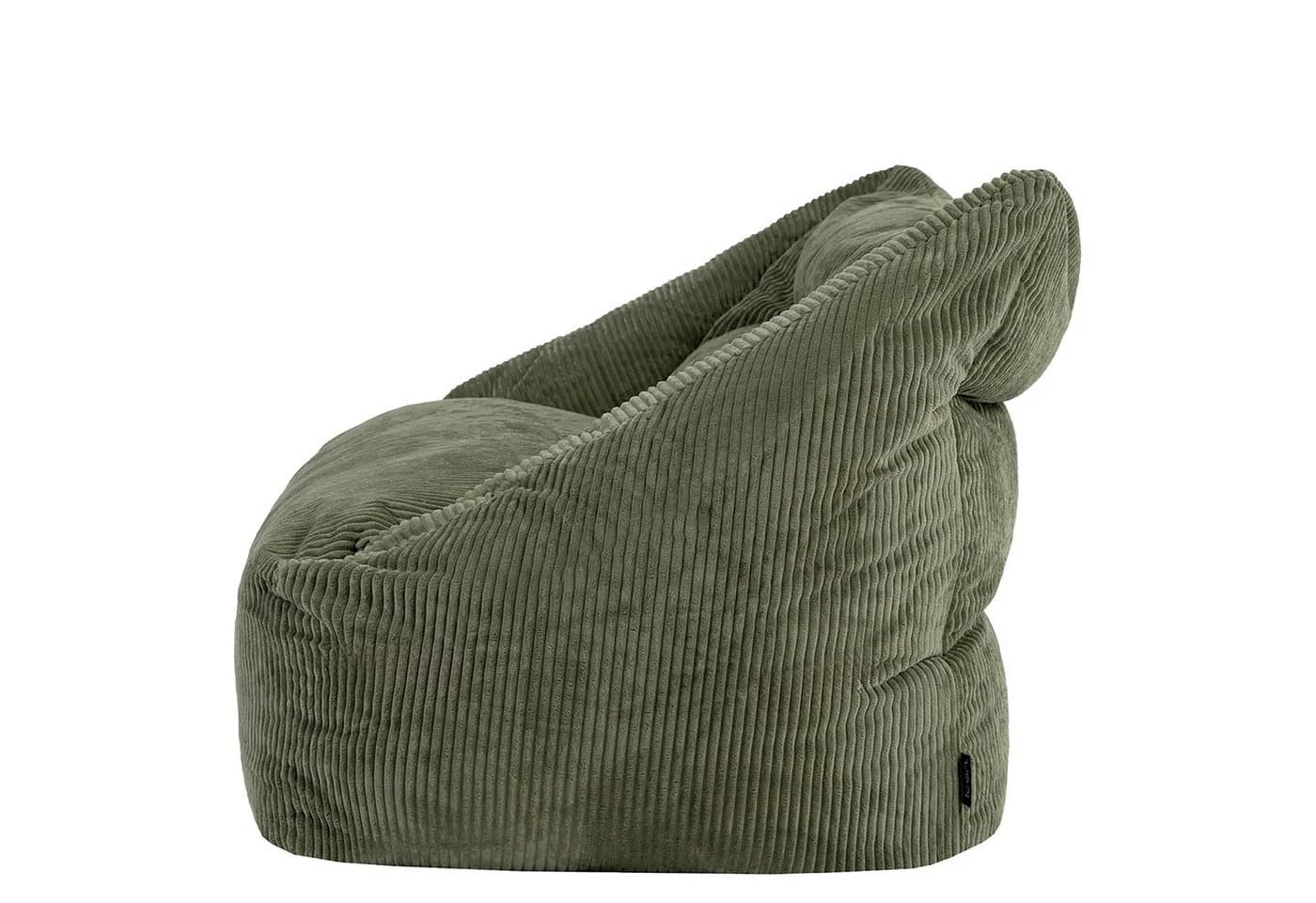 Icon Cecilia Sitzsack Cord Sofa 2-Sitzer Salbeigrün mit Füllung - Bild 5
