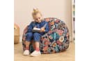icon Sitzsack Kinder Schwarz Druck Groß 80x45cm Bild 1