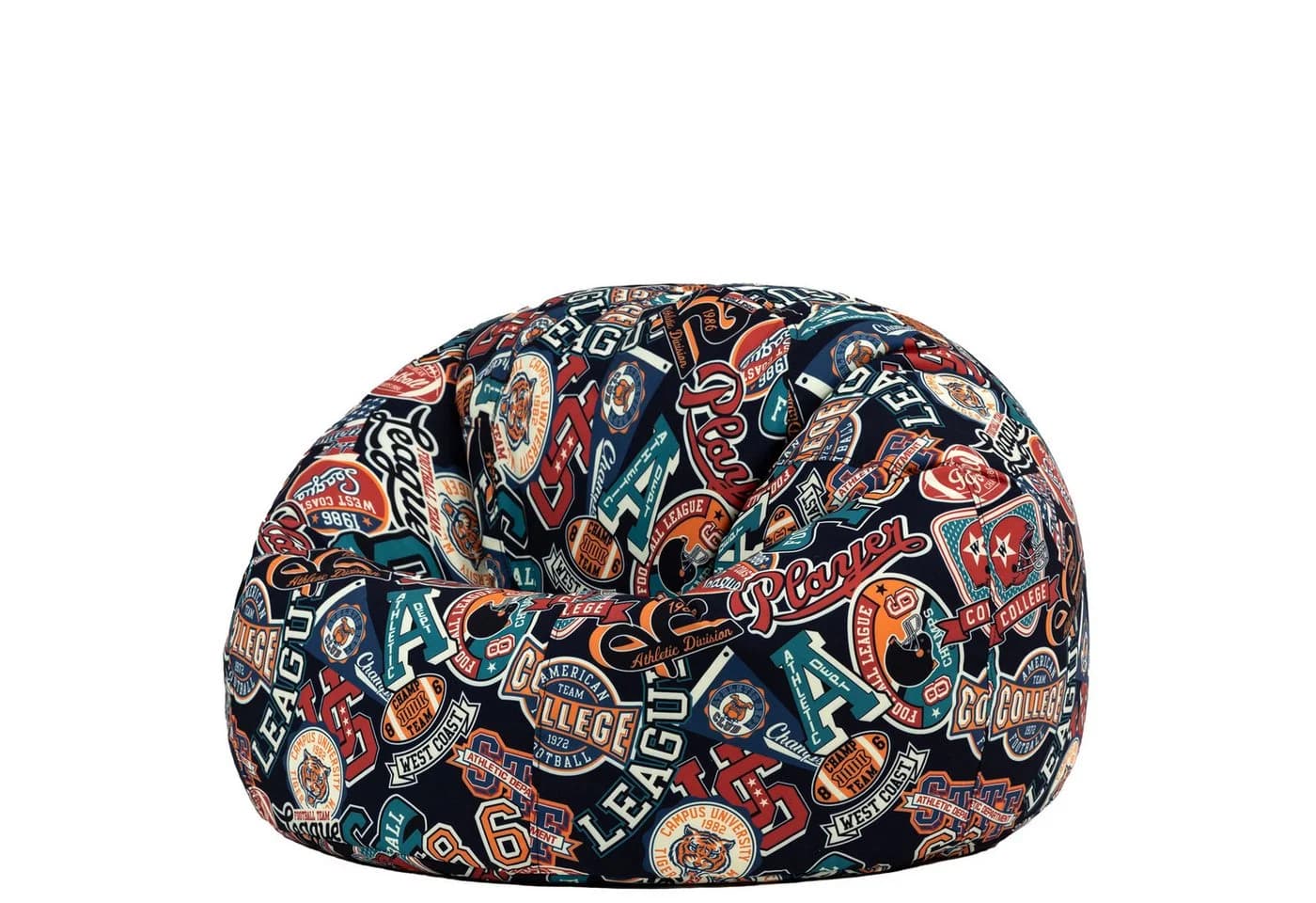 icon Sitzsack Kinder Schwarz Druck Groß 80x45cm - Bild 2