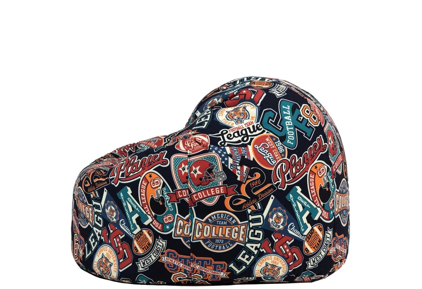 icon Sitzsack Kinder Schwarz Druck Groß 80x45cm - Bild 5