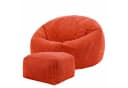 Icon Kingston Sitzsack mit Hocker Cord Terrakotta Made in Germany Bild 2