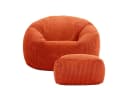 Icon Kingston Sitzsack mit Hocker Cord Terrakotta Made in Germany Bild 4