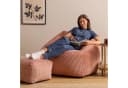 ICON Sitzsack Riesen Sessel aus Cord Flauschig „Natalia" mit Hocker (Spar-Set, 1 x Sitzsack-Sessel, 1 x Fußhocker), Sitzsack XXL, Made in Germany, für Erwachsene & Kinder, für Wohnzimmer Bild 1