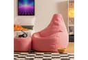 icon Sitzsack Liegesessel Dalton XXL Rosa mit Hocker Bild 3