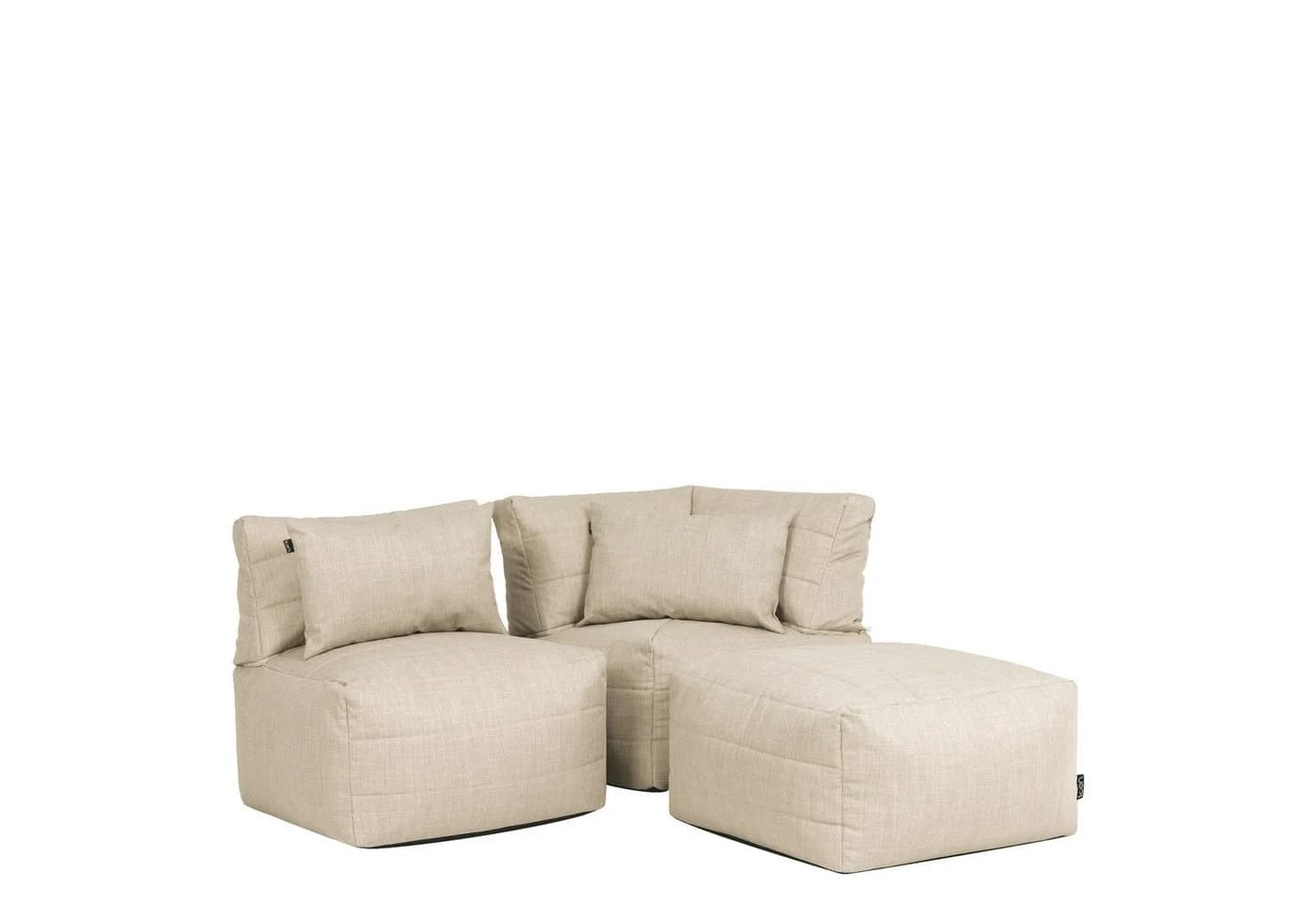 icon Gartenlounge-Set Modulares Outdoorsofa 3-tlg. Beige Polyester - Bild 2