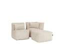 icon Noa Ecksofa Spar-Set Beige Cord mit Sessel & Hocker Bild 2