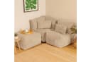 icon Noa Ecksofa Spar-Set Beige Cord mit Sessel & Hocker Bild 3