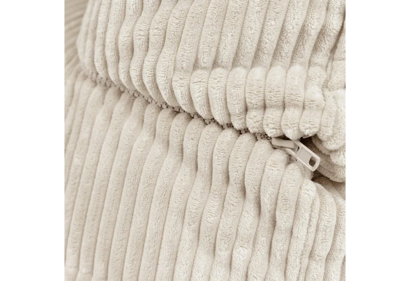 icon Noa Ecksofa Spar-Set Beige Cord mit Sessel & Hocker - Bild 4