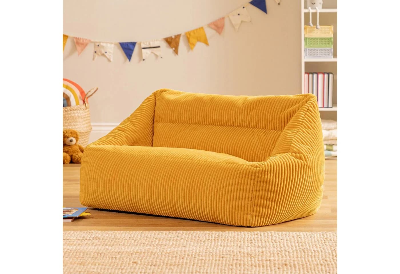 icon Sitzsack Sofa Kinder Cord Gelb Made in Germany - Bild 3