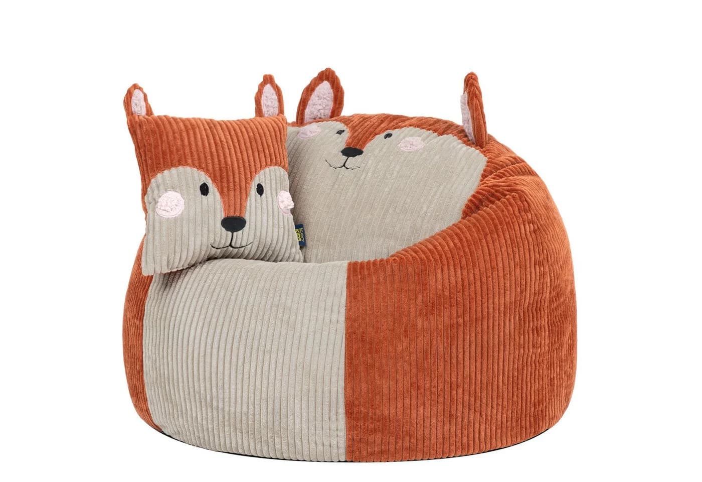 icon Kinder Sitzsack Cord Orange mit Kissen - Bild 2