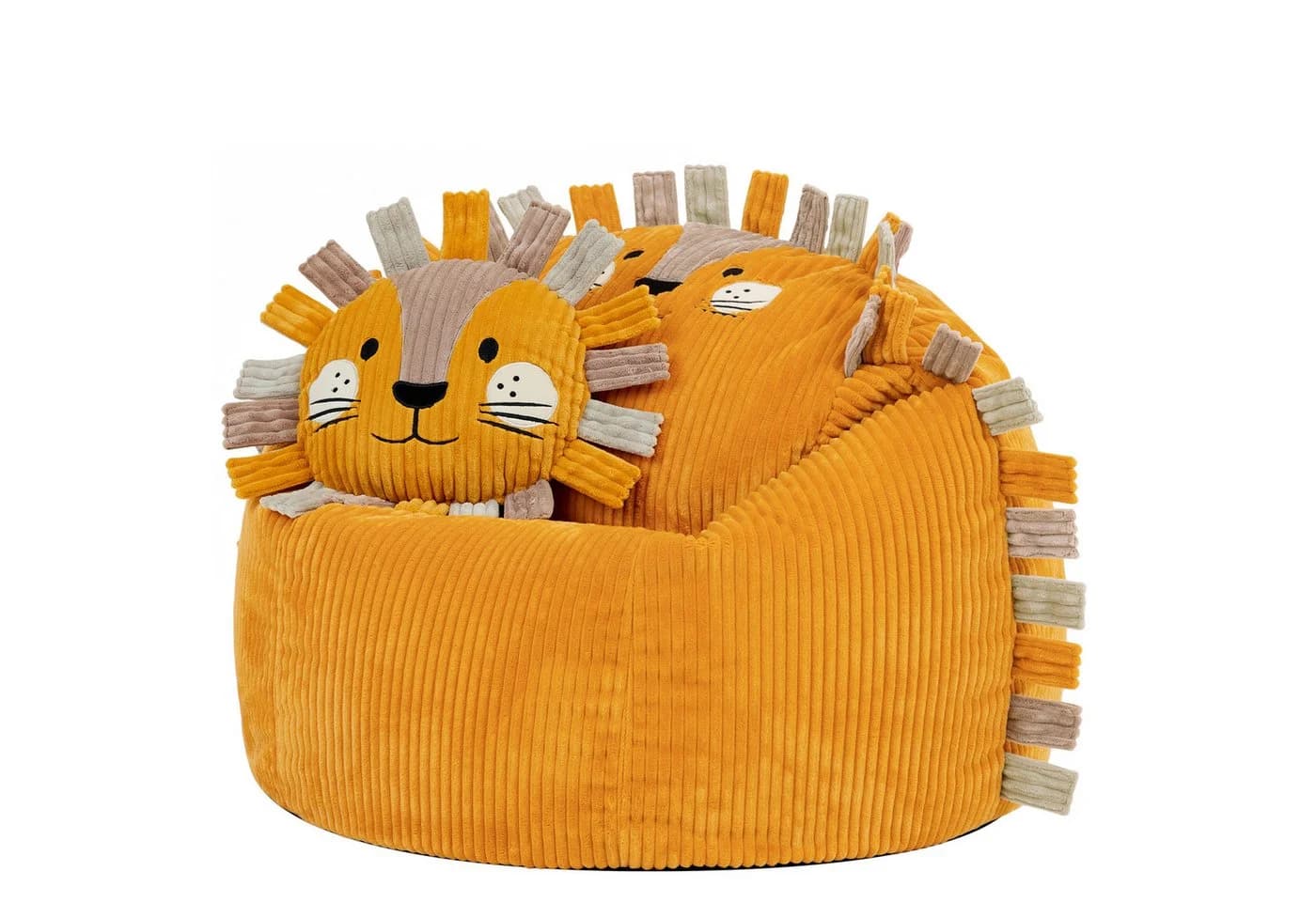 icon Kinder Sitzsack Cord Gelb mit Kissen - Bild 2