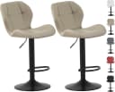 MCC direct Barhocker STELLA 2er Set höhenverstellbar Kunstleder Braun Bild 2