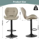 MCC direct Barhocker STELLA 2er Set höhenverstellbar Kunstleder Braun Bild 3