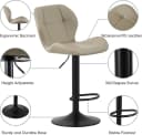 MCC direct Barhocker STELLA 2er Set höhenverstellbar Kunstleder Braun Bild 5
