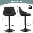 MCC direct Barhocker STANLEY 2er Set Schwarz Kunstleder Metall Bild 3