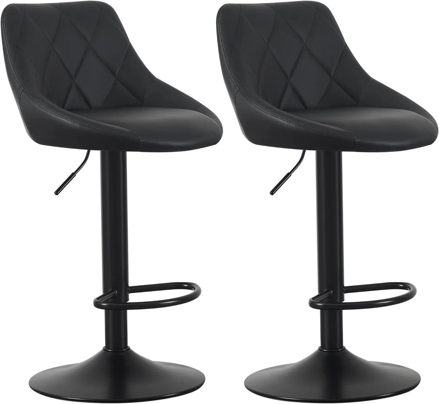 MCC direct Barhocker STANLEY 2er Set Schwarz Kunstleder Metall - Bild 4