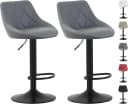 MCC direct Barhocker STANLEY 2er Set Grau Kunstleder Metall Bild 2